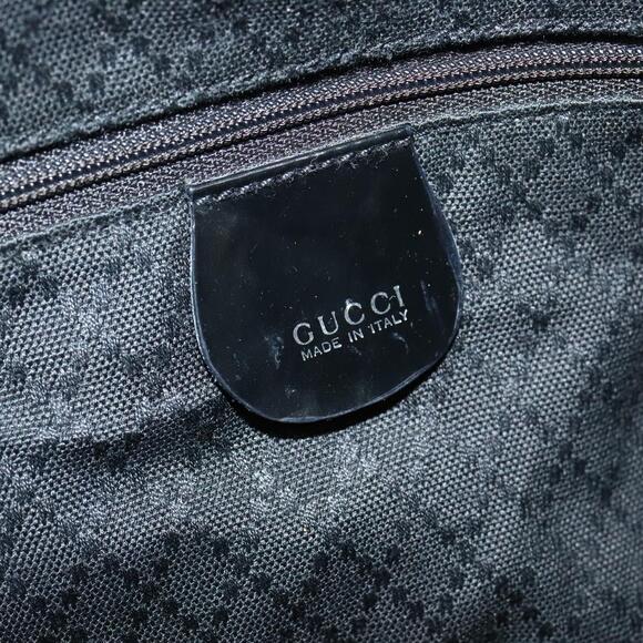 GUCCI Bamboo Hand Bag Nylon Black Silver 001 2404 001 2404 - Picture 15 of 16